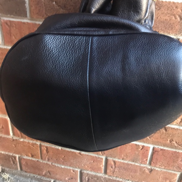 Zara Leather Bucket Bag Satchel Black - Picture 6 of 9